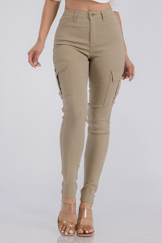 SUPER STRETCH CARGO SKINNY PANTS