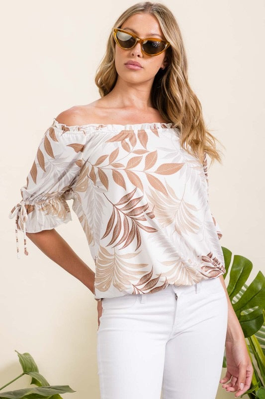 
                  
                    Tropical Ity Baby Ruffle Necktie Sleeve Peasant
                  
                