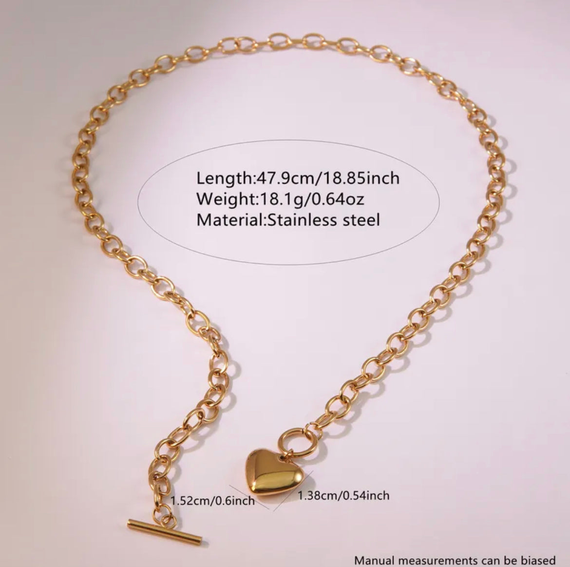 
                  
                    Elegant sexy simple style Heart shape 304 stainless steel 18k gold plated pendant
                  
                