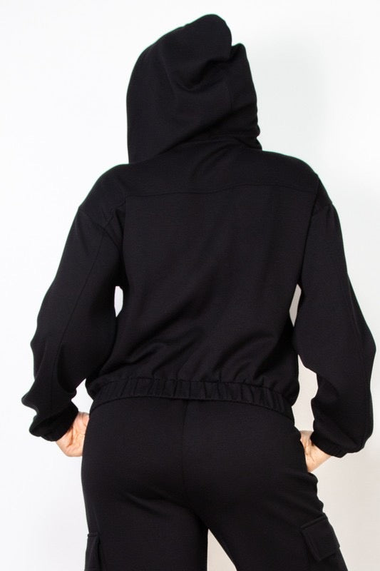 
                  
                    Zip-Up Hoodie Drawstring Jacket
                  
                