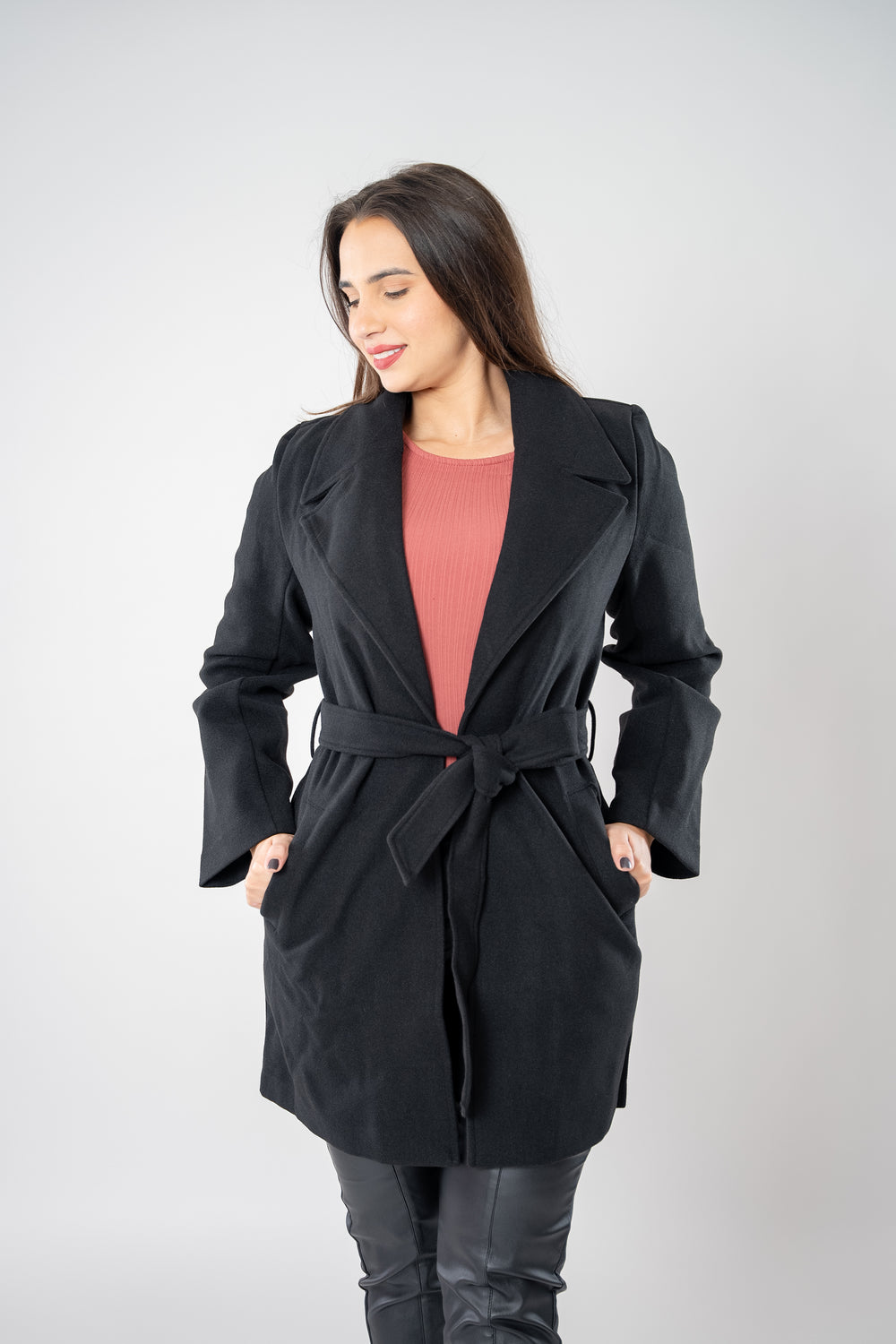 Lapel collared trench Coat