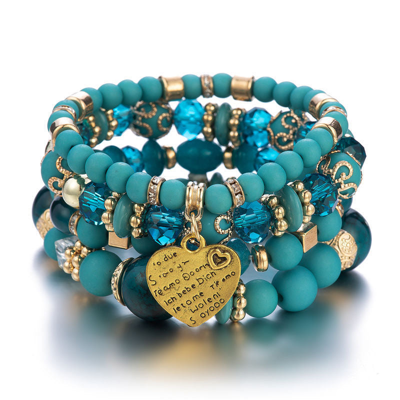 Bohemia Heart shape alloy bracelets