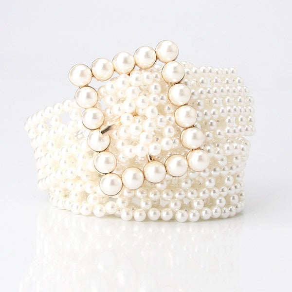 
                  
                    Fashion Elastic Pearl Beaded Belt
                  
                