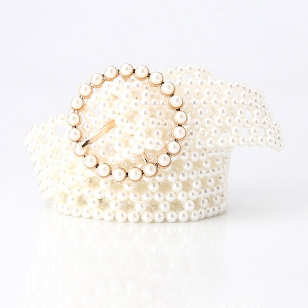 
                  
                    Fashion Elastic Pearl Beaded Belt
                  
                